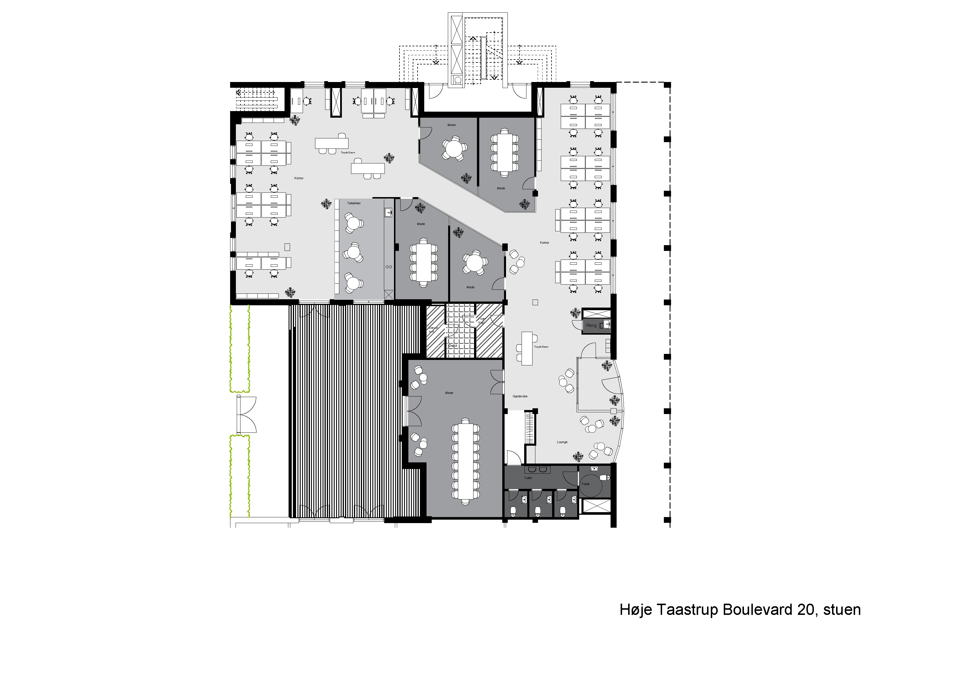 Plantegning af Høje-Taastrup Boulevard 20 stuen